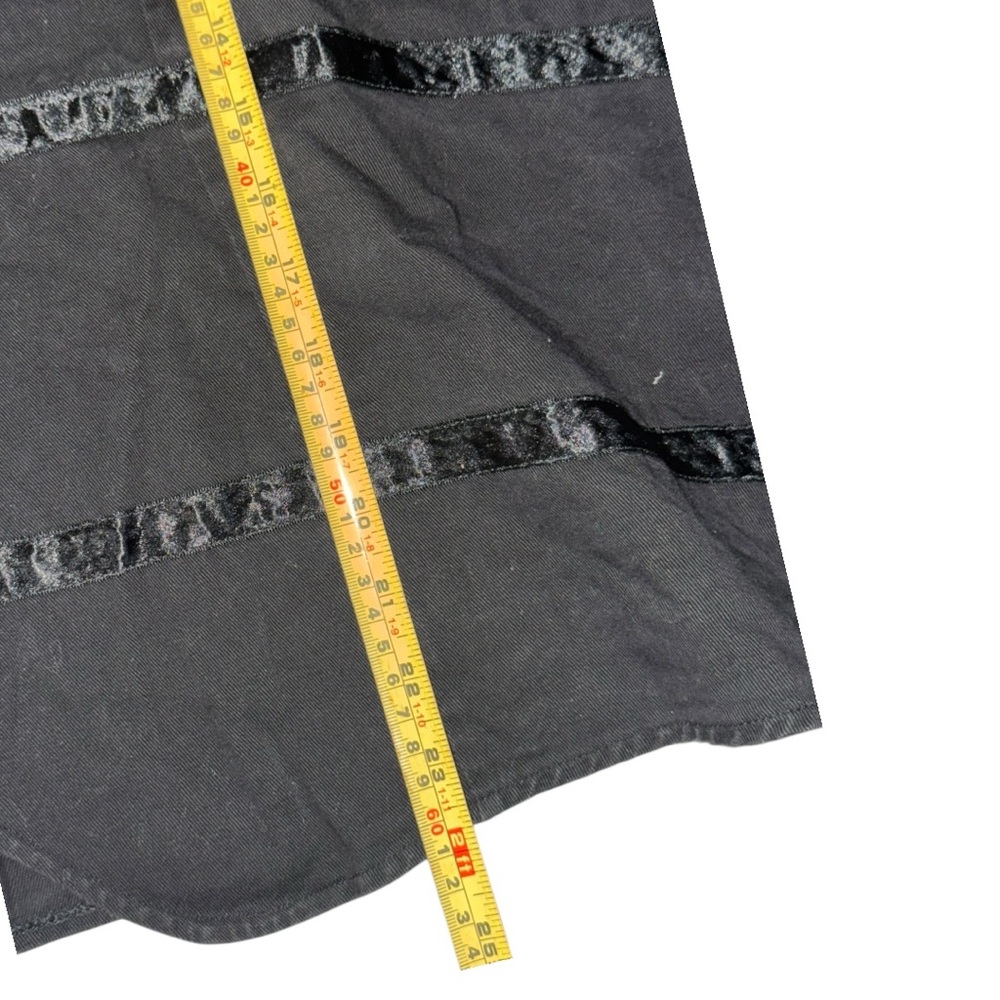 VTG 90s -Y2K denim vest with floral appliqué in black by Richard Simons size 4X - Picture 6 of 6
